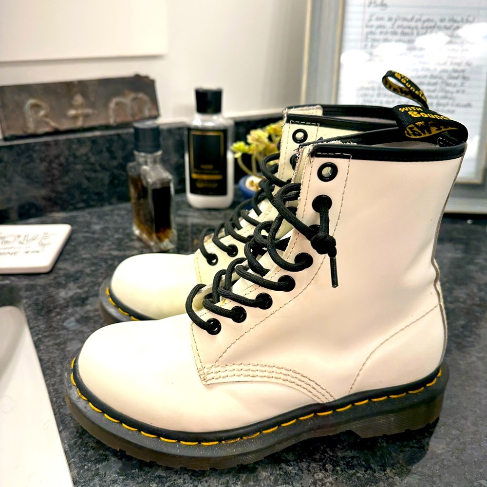 White Dr.Marten boots